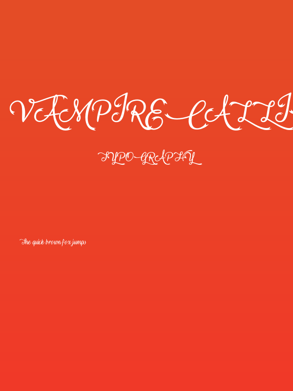 VampireCalligraphy Poster