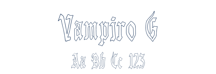 Vampiro G Font Preview