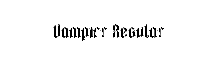 Vampirr Regular Font