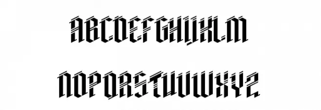 Vampirr Regular Шрифта ВЕРХНИЙ