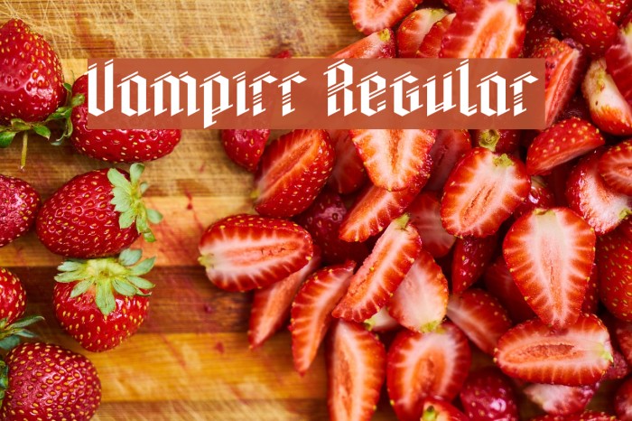 Vampirr Regular Font examples