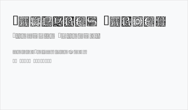 Vampyres Garden Business Card