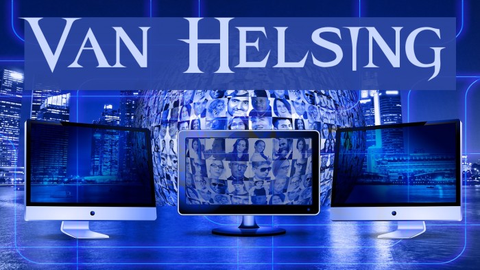 Van Helsing Font examples