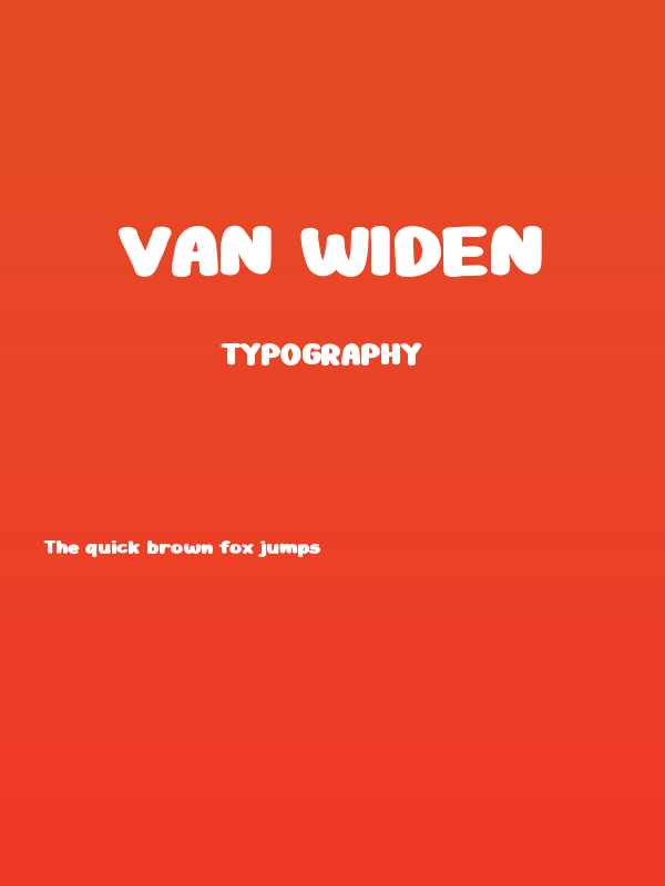 Van Widen Poster