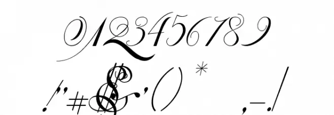 Van den Velde Script Font OTHER CHARS