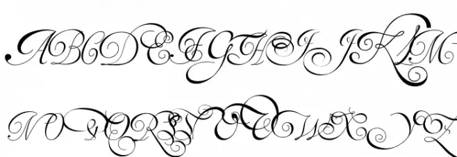 Van den Velde Script 字体 大写