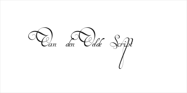 Van den Velde Script Logo
