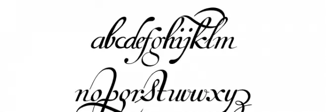 Van den Velde Script Font LOWERCASE