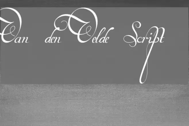 Van den Velde Script Font examples
