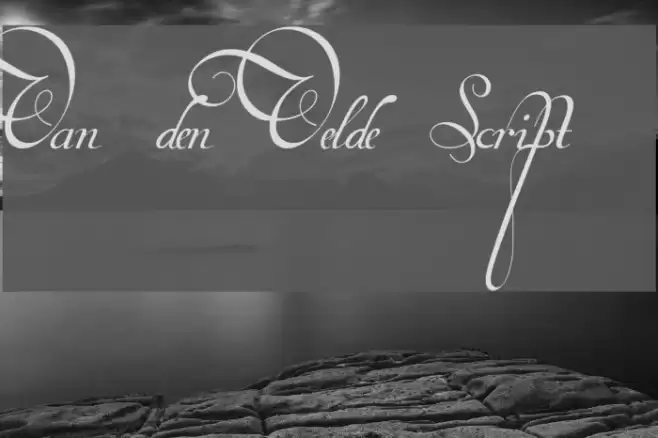 Van den Velde Script Font examples