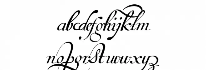 Van den Velde Script خط أحرف صغيرة