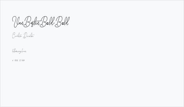 VanBastenBold-Bold Business Card