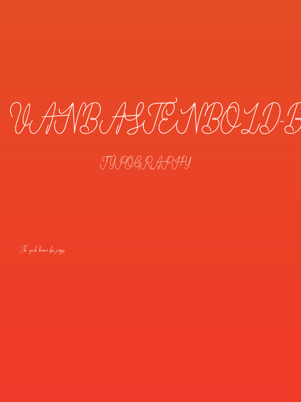 VanBastenBold-Bold Poster