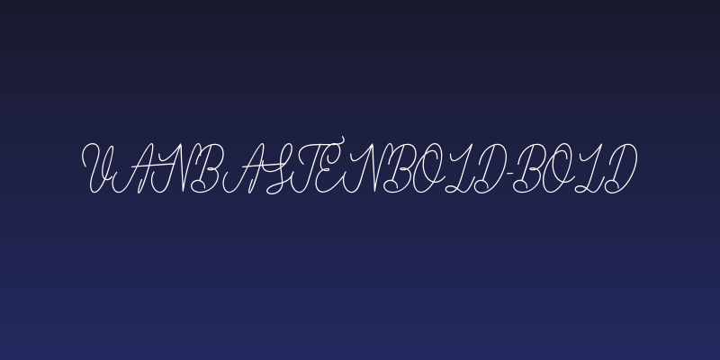 VanBastenBold-Bold Social Header