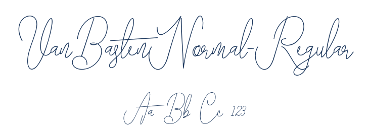 VanBastenNormal-Regular Font Preview