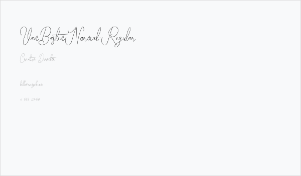 VanBastenNormal-Regular Business Card
