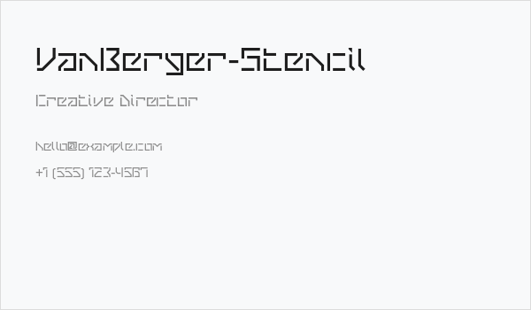 VanBerger-Stencil Business Card