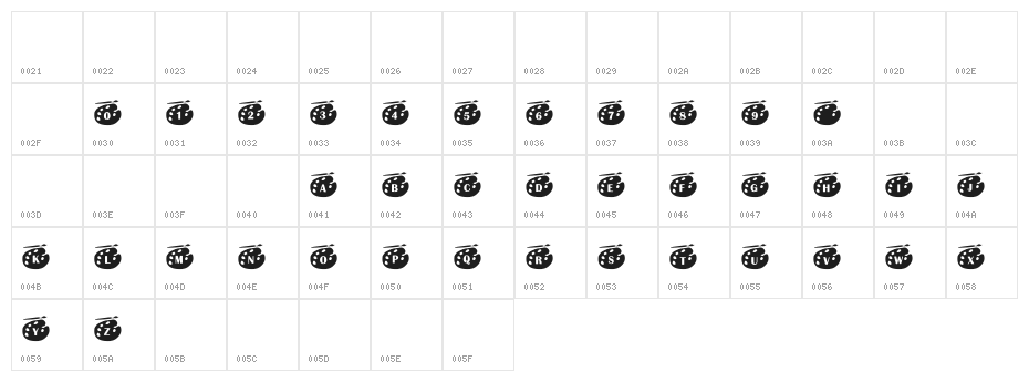 VanGogh Character Map