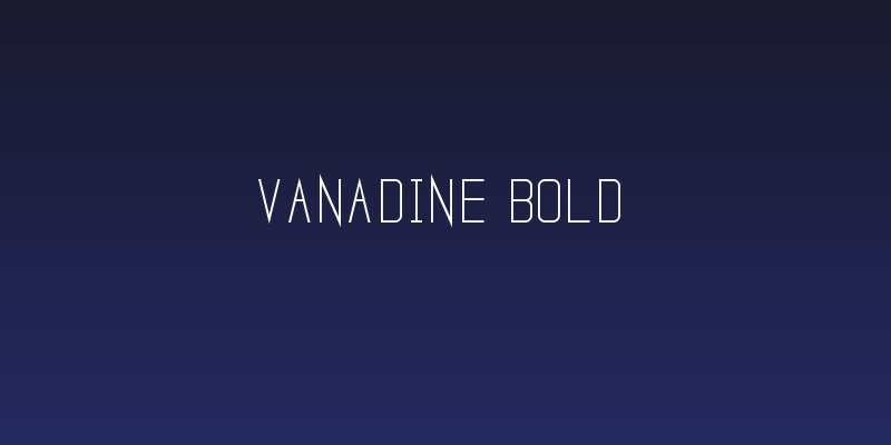Vanadine Bold Social Header