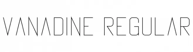 Vanadine Regular  Frei Schriftart Herunterladen