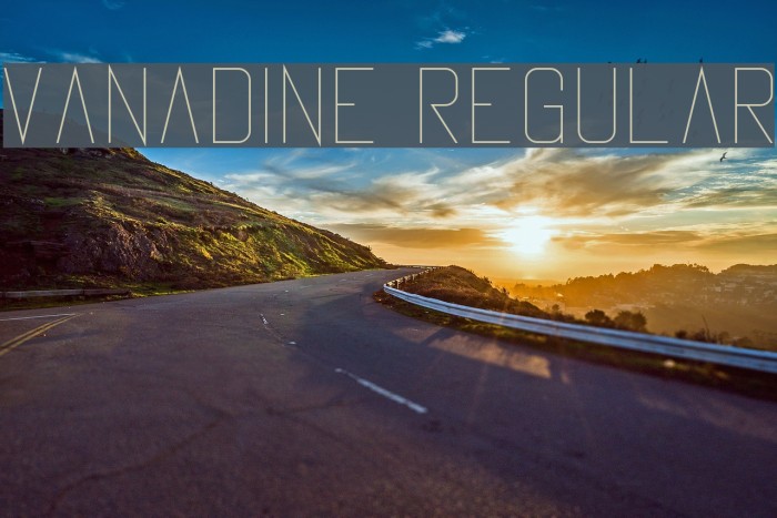Vanadine Regular Font examples