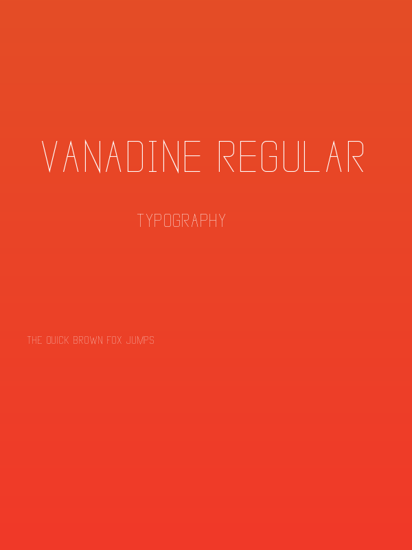 Vanadine Regular Poster