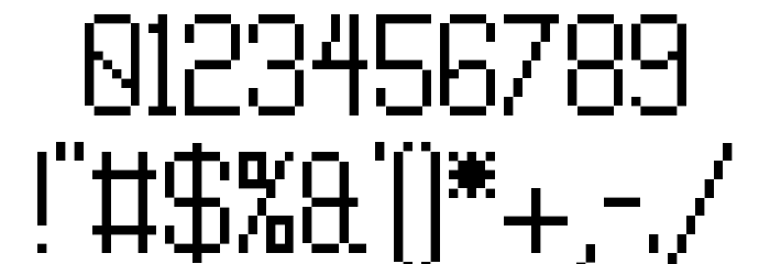 VanadinePix Font OTHER CHARS