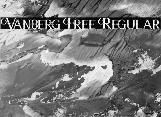Vanberg Free Regular Font examples