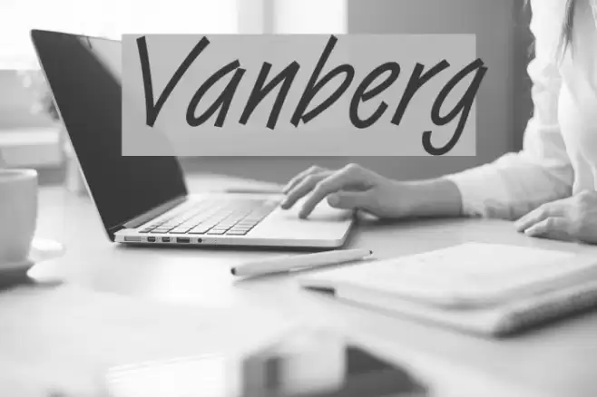 Vanberg Font examples