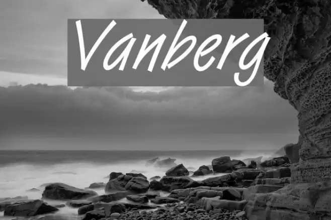Vanberg Font examples