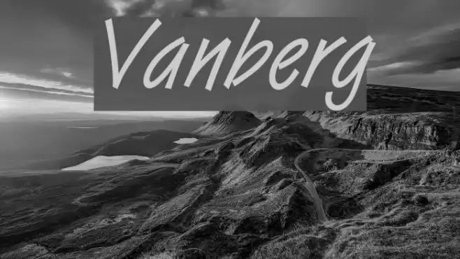 Vanberg Font examples
