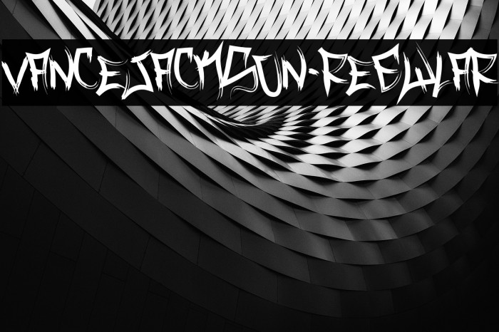 VanceJackson-Regular Font examples