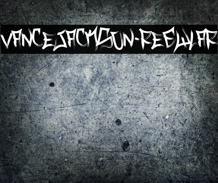 VanceJackson-Regular Font examples