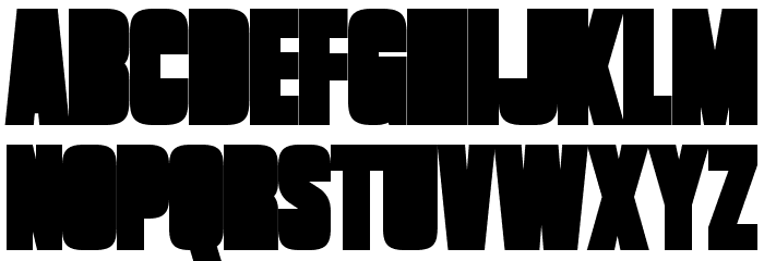 VanchromeBack-Regular Font LOWERCASE