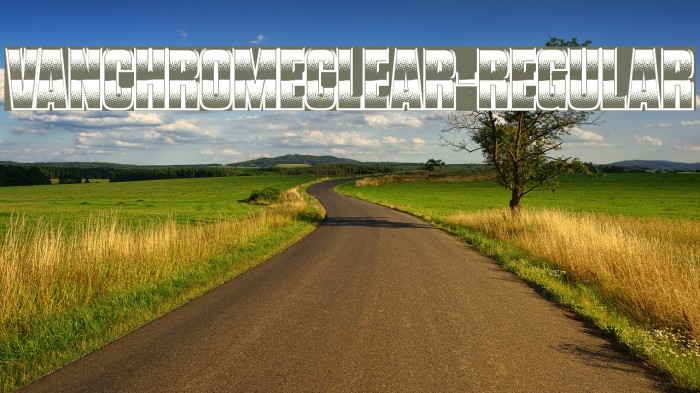 VanchromeClear-Regular Font examples