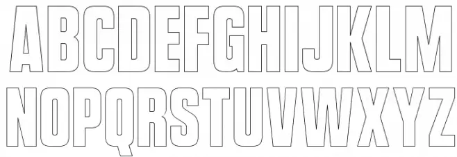 VanchromeEdge-Regular フォント 大文字