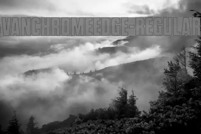 VanchromeEdge-Regular Font examples