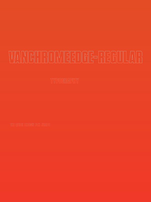 VanchromeEdge-Regular Poster
