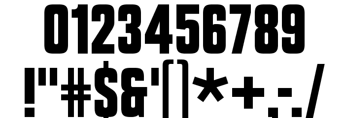 VanchromeFront-Regular Font OTHER CHARS