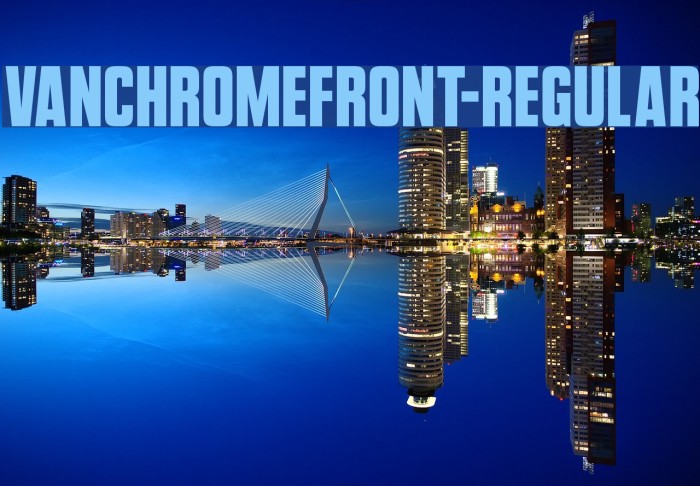 VanchromeFront-Regular Font examples