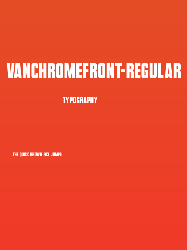 VanchromeFront-Regular Poster