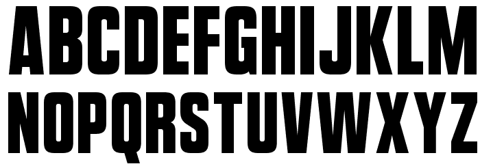 VanchromeFront-Regular Font LOWERCASE