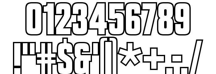 VanchromeOutline-Regular Font OTHER CHARS