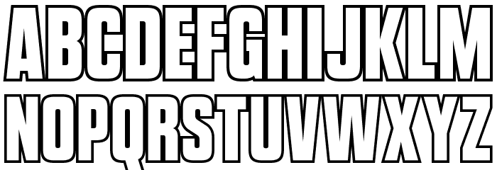 VanchromeOutline-Regular Font LOWERCASE