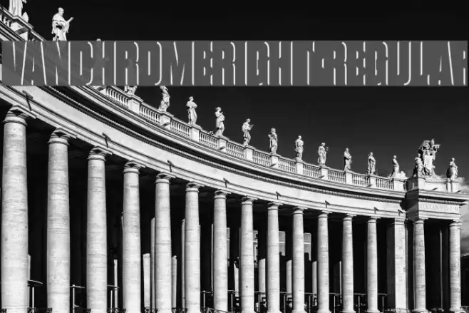 VanchromeRight-Regular Font examples