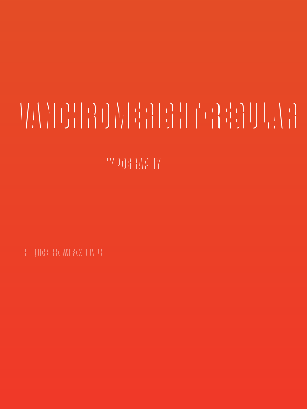 VanchromeRight-Regular Poster