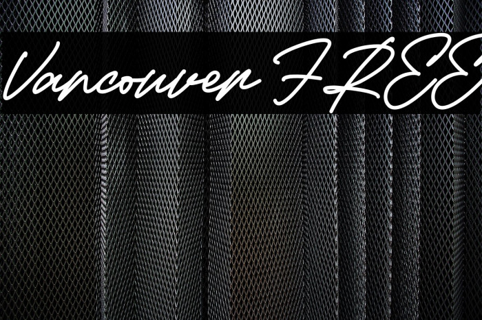 Vancouver FREE Caratteri examples