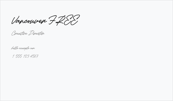 Vancouver FREE Business Card