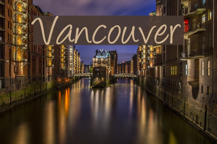 Vancouver Font examples