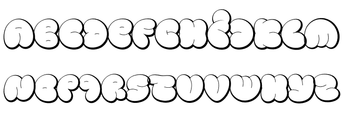 Vandal Blow Graffiti Shadow Font LOWERCASE